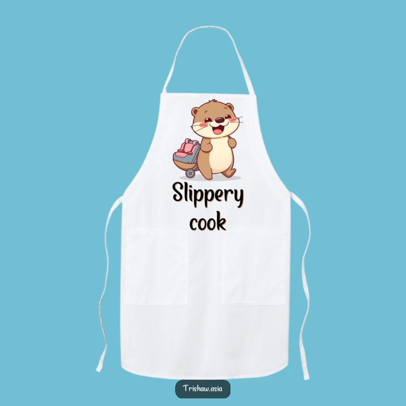 Funny Otter Passenger Seat Apron - Chef Otter, Kitchen Fun & Protection
