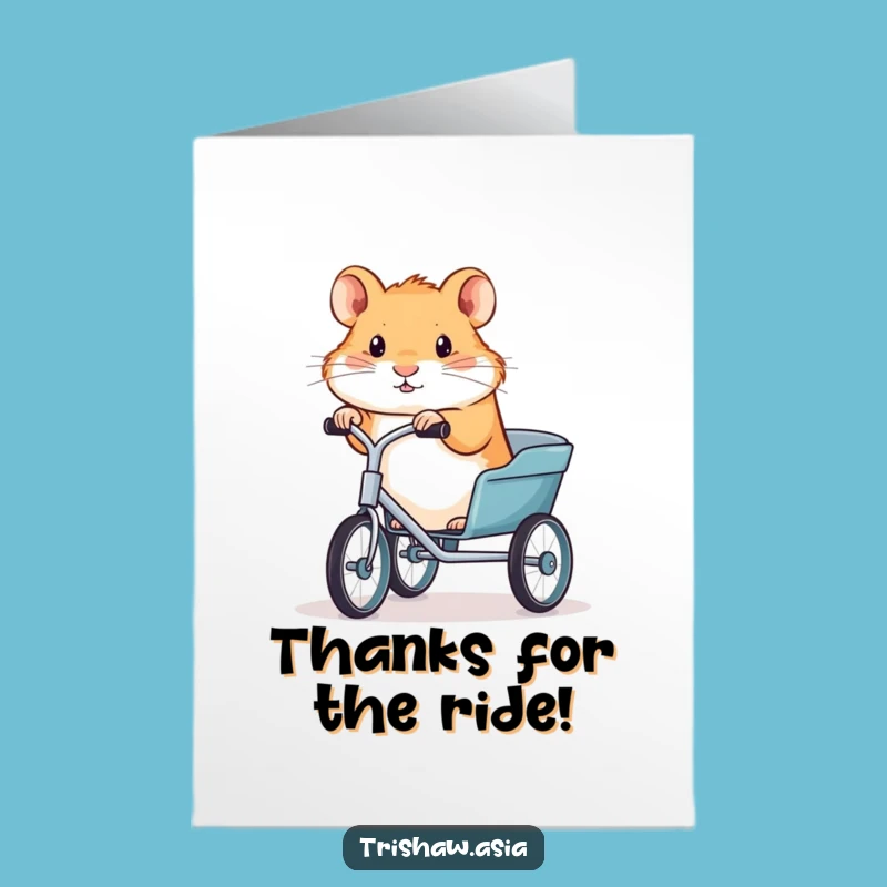 Free Printable Thank You Card: Funny Hamster Delivery - Downloadable Gift!