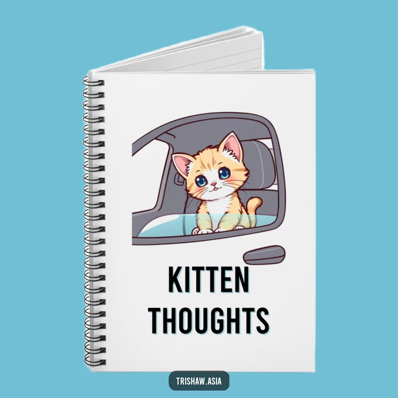 Funny Curious Kitten Passenger Notebook - Lined Kitten Journal, Creative Gift