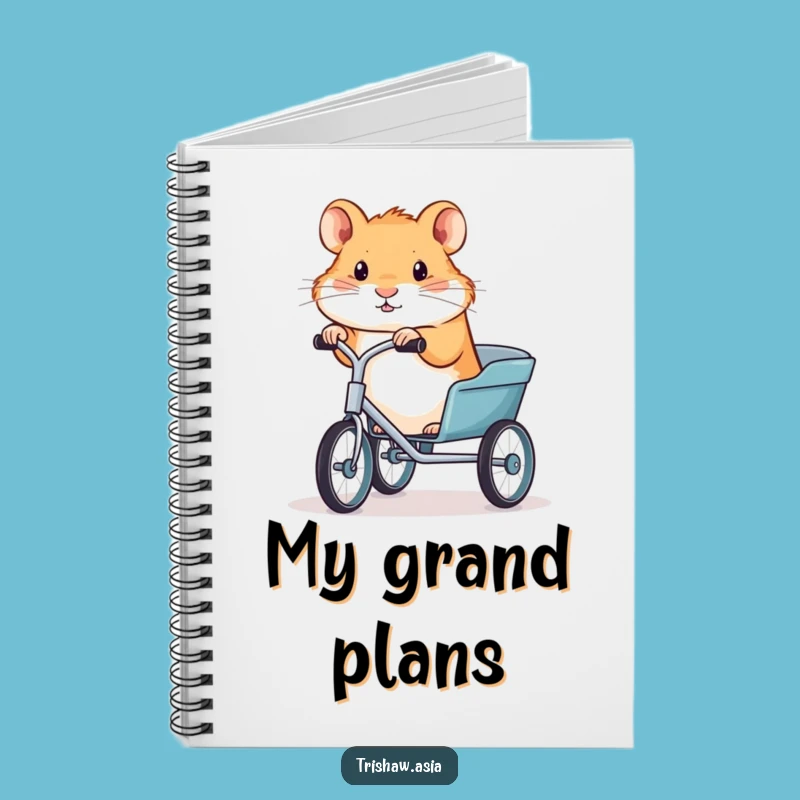 Funny Hamster Trishaw Notebook: Jot Down Ideas with This Hilarious Animal Stationery